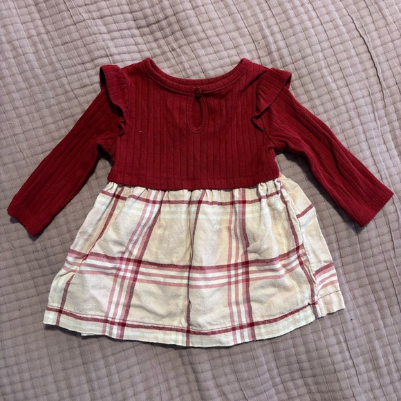 Carter's Red and Cream Plaid Casual Dress - Picture 2 of 3